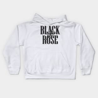 Black Rose Beautiful Rose Kids Hoodie